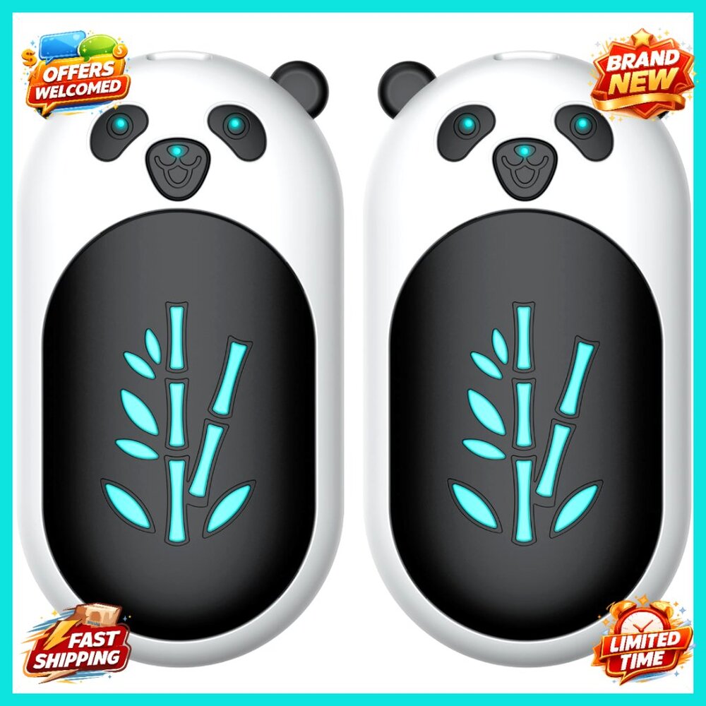 Rechargeable Hand Warmers 2 Pack, 6000mAh, 20Hrs Heating, Portable Pocket Heater
